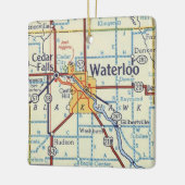 ウォータールーIAヴィンテージマップ セラミックオーナメント (左)