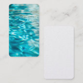 ウォーター抽象芸術ブルーグリーンターコイズアクアシー 名刺 (正面/裏面)