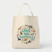 ウォーター救カラーザアニマルトート トートバッグ (正面)