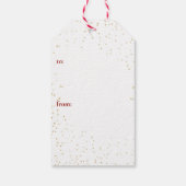 ウォーター素朴カラーウィンター（鳥）ショウジョウコウカンチョウホリーブランチ ギフトタグ (裏面)