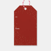 ウォーター素朴カラーウィンター（鳥）ショウジョウコウカンチョウホリーブランチ ギフトタグ (裏面)