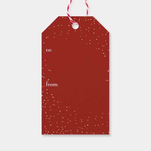 ウォーター素朴カラーウィンター（鳥）ショウジョウコウカンチョウホリーブランチ ギフトタグ (裏面)