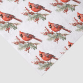 ウォーター素朴カラーウィンター(鳥)ショウジョウコウカンチョウホリーブランチ 薄葉紙 (詳細)