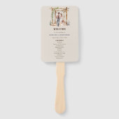 ウォーター素朴カラーウエスタンランチ結婚式 プログラム ハンドファン (正面)