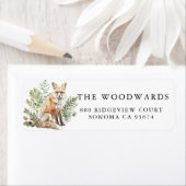 ウォーター素朴カラーウッドランドキツネ ラベル (インサイチュ)