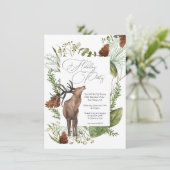 ウォーター素朴カラーウッドランドトナディアホリデーパーティー 招待状 (スタンド正面)