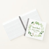 ウォーター素朴カラーグリーンリーリースゲストハウス ノートブック (内部)