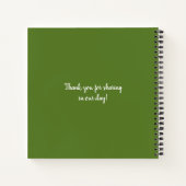 ウォーター素朴カラーグリーンリーリースゲストハウス ノートブック (裏面)