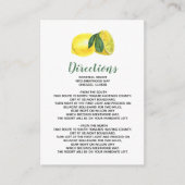 ウォーター素朴カラーシトラスレモン結婚ズ エンクロージャーカード (正面)