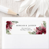 ウォーター素朴カラーパステルマルーン開花アドレス  ラベル (インサイチュ)