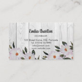 ウォーター素朴カラーピンクローズバレリーナフローラ 名刺 (裏面)