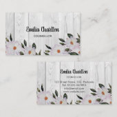 ウォーター素朴カラーピンクローズバレリーナフローラ 名刺 (正面/裏面)