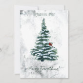 ウォーター素朴カラーファームハウスカントリークリスマスツリー シーズンカード (正面)