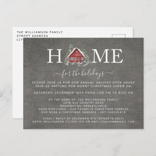 ウォーター素朴カラーホームフォーザホリデーズオープンハウス 案内ポストカード (正面/裏面)