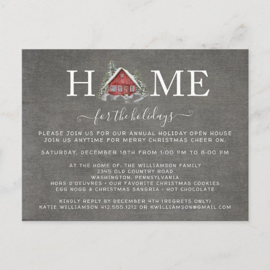 ウォーター素朴カラーホームフォーザホリデーズオープンハウス 案内ポストカード (正面)