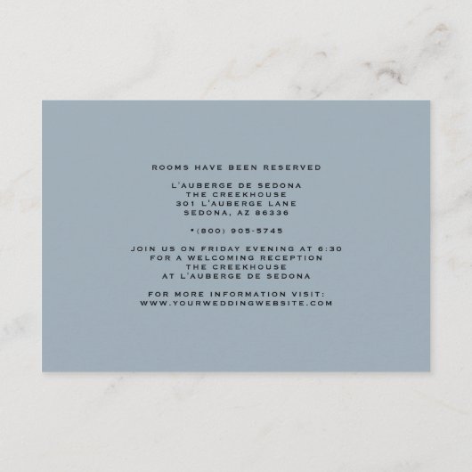 ウォーター素朴カラー結婚カウボーイ エンクロージャーカード (裏面)