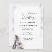 ウォーター素朴カラー結婚カウボーイ 招待状 (正面)