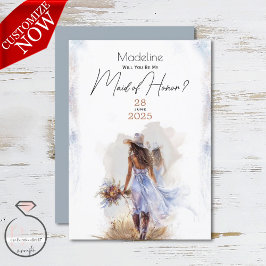 ウォーター素朴カラー結婚カウボーイ 招待状