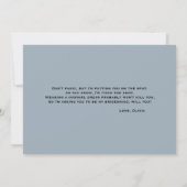 ウォーター素朴カラー結婚カウボーイ 招待状 (裏面)