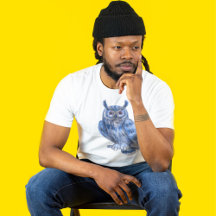 ウォーター絵を描カラーはっきりしたブルーフクロウ