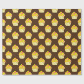 ウォーター絵画カラーのカップケーキ ラッピングペーパー (フラット)