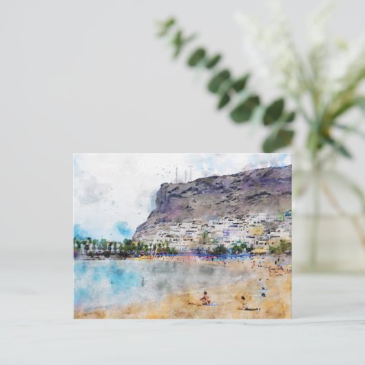 ウォーター絵画カラーのプエルト・ド・モーガンのグラン・カ ポストカード (スタンド正面)