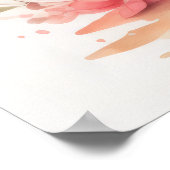 ウォーター絵画カラーのBouganvilleaのポットピンクII ポスター (角)