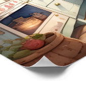 ウォーター絵画カラーズオブファームハウスキッチン ポスター (角)