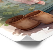 ウォーター絵画カラーズオブファームハウスキッチン ポスター (角)