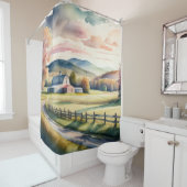 ウォーター絵画カラーズオブファームバーン シャワーカーテン (インサイチュ)