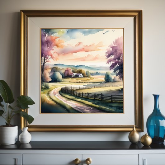 ウォーター絵画カラーズオブファームバーン ポスター
