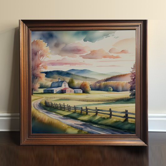 ウォーター絵画カラーズオブファームバーン ポスター