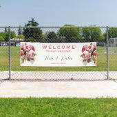 ウォーター色のローズブーケ結婚ーズ 横断幕 (インサイチュ)