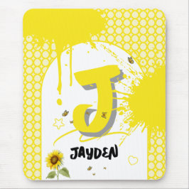 ウォーター色ひまわり蝶マウスパッド マウスパッド