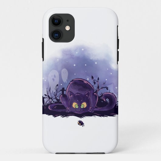 ウォーター色ハロウィーン猫 Case-Mate iPhoneケース (裏面)