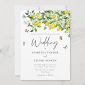 ウォーター色レモンシトラス結婚ズ 招待状 (正面)