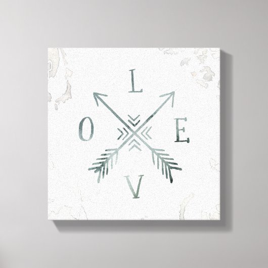 ウォーター色ワンダーラストアドベンチャーIII |愛 キャンバスプリント (正面)