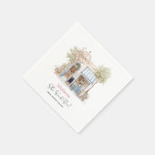 ウォーター色SheはOuiブライダルシャワー スタンダードカクテルナプキン (角)