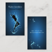 ウォーター・エアロビクスの専門の個人事業カード 名刺 (正面/裏面)