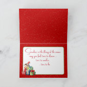 ウォーター・カラーのクリスマスドッグを枕に カード (内部)