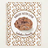 ウォーター・カラーのチョコレートチップ焼いたCookie With Love プランナー手帳 (正面)