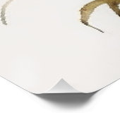 ウォーター・カラーのミニマルなワイルドフラワーアートプリント、 ポスター (コーナー)