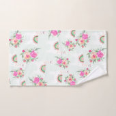 ウォーター・カラーのラマのミント バスタオルセット (ハンドタオル)