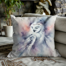 ウォーター・カラーの魅惑のスノーフクロウ