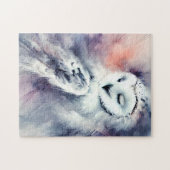 ウォーター・カラーの魅惑のスノーフクロウ ジグソーパズル (横)