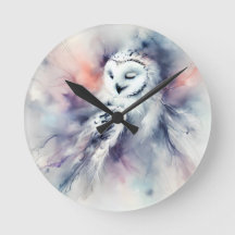 ウォーター・カラーの魅惑のスノーフクロウ