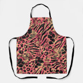 ウォーター・カラー・アニマル・サファリプリント エプロン (正面)