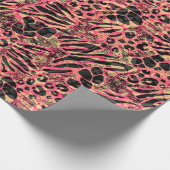 ウォーター・カラー・アニマル・サファリプリント ラッピングペーパー (角)