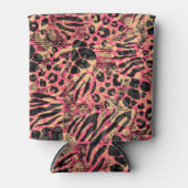 ウォーター・カラー・アニマル・サファリプリント 缶クーラー (正面)