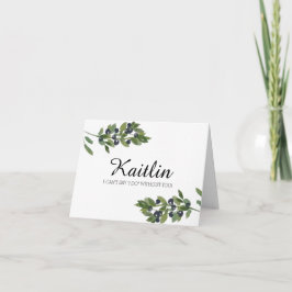 ウォーター・カラー・オリーブ・オーチャード |私の花嫁になれる？ 招待状